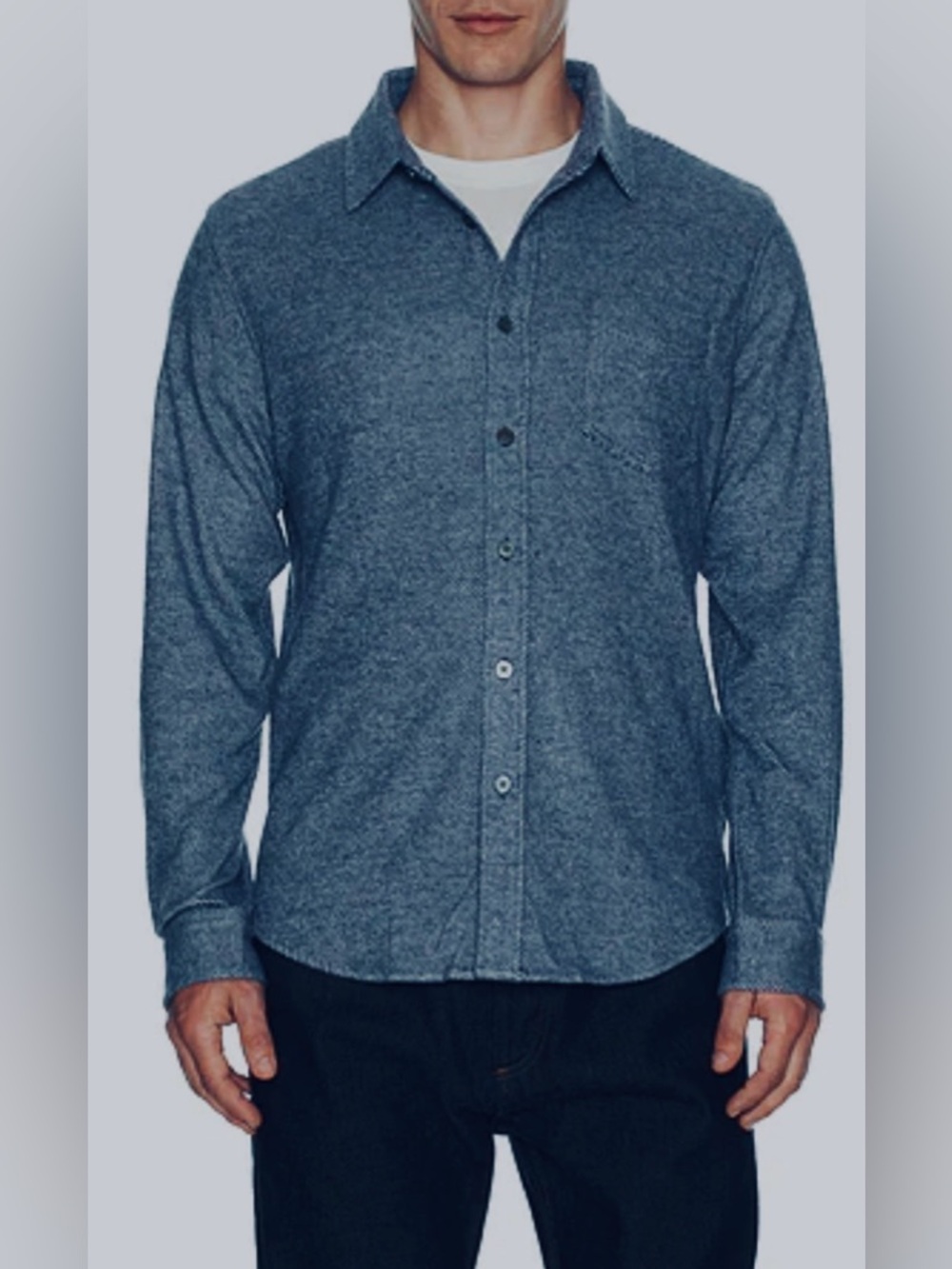 Scotch & Soda Men’s Blue Grindle Button-Down Shirt